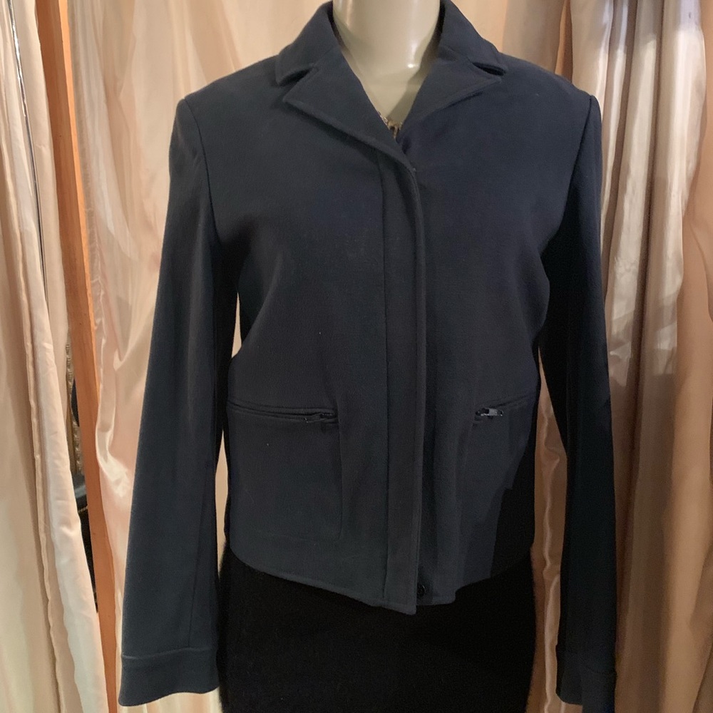 Miu Miu cotton navy dark blue jacket sharp collar